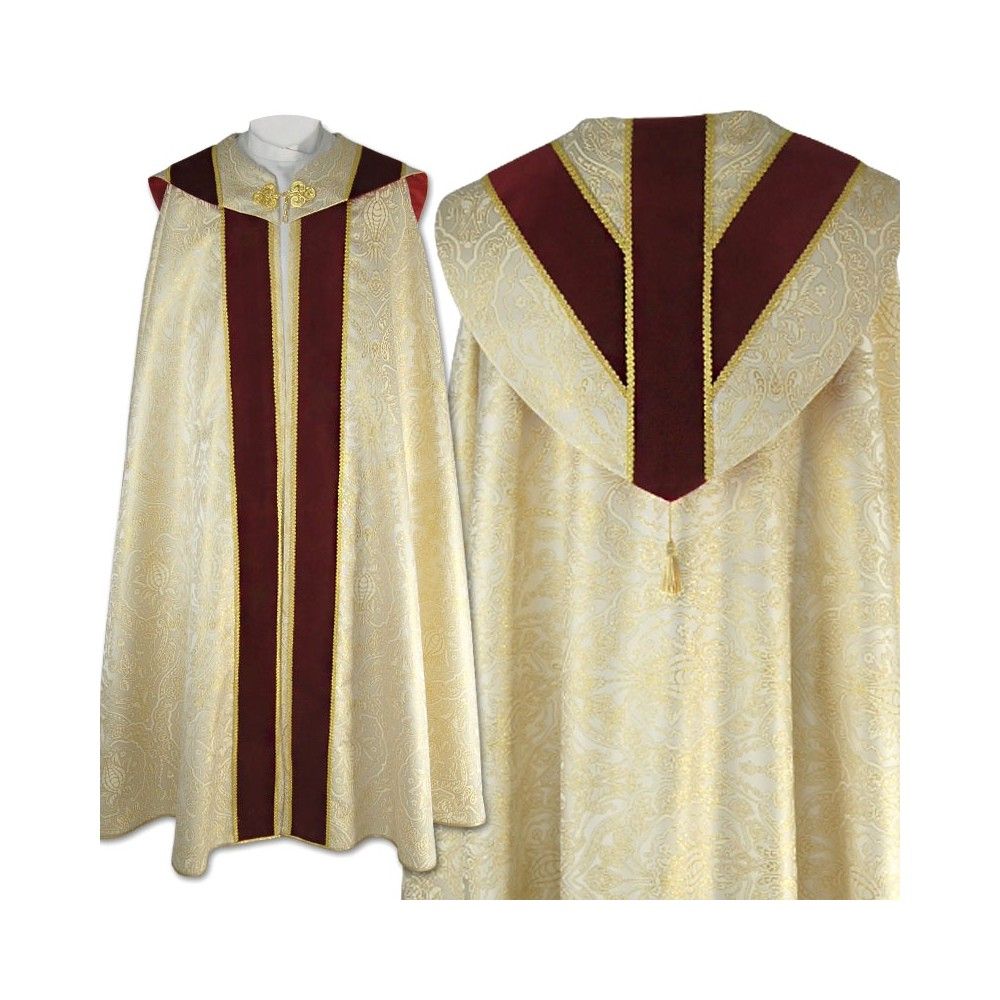 Kapa semi gotycka jasnozłoty brokat