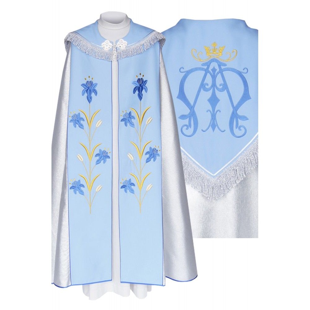 Kapa liturgiczna Maryjna - haftowana (3)