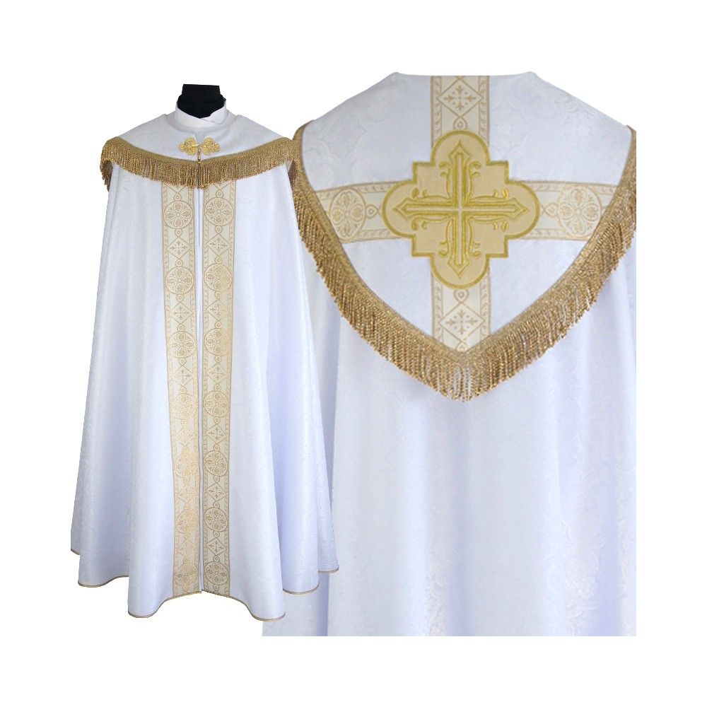 Kapa wzór gotycki kolory liturgiczne - tkanina żakard (12) - zdjęcie 2 - Kapa wzór gotycki kolory liturgiczne - tkanina żakard (12)