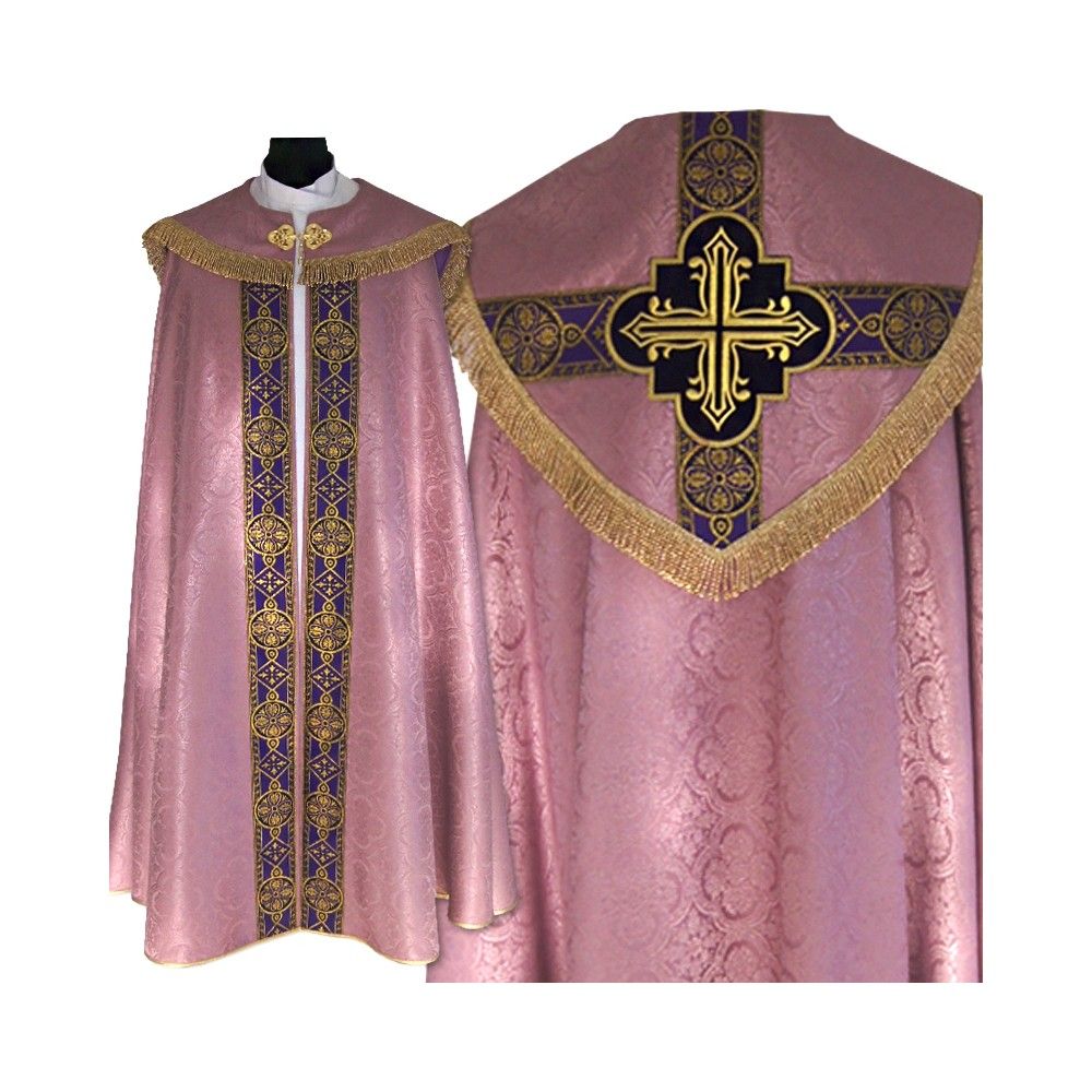 Kapa wzór gotycki kolory liturgiczne - tkanina żakard (12) - zdjęcie 3 - Kapa wzór gotycki kolory liturgiczne - tkanina żakard (12)