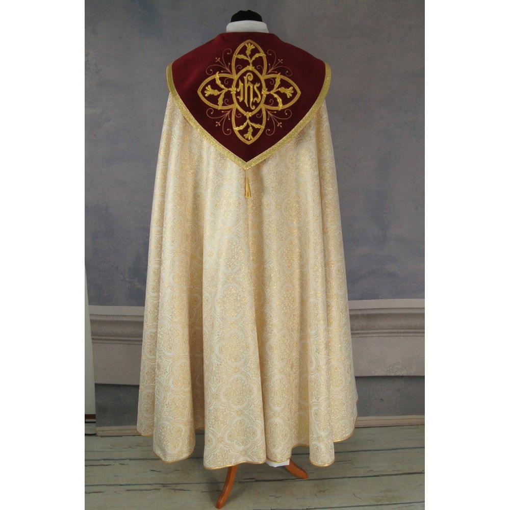 Kapa wzór gotycki - tkanina żakard (17) - zdjęcie 2 - Kapa czerwona wzór gotycki - tkanina żakard (17)