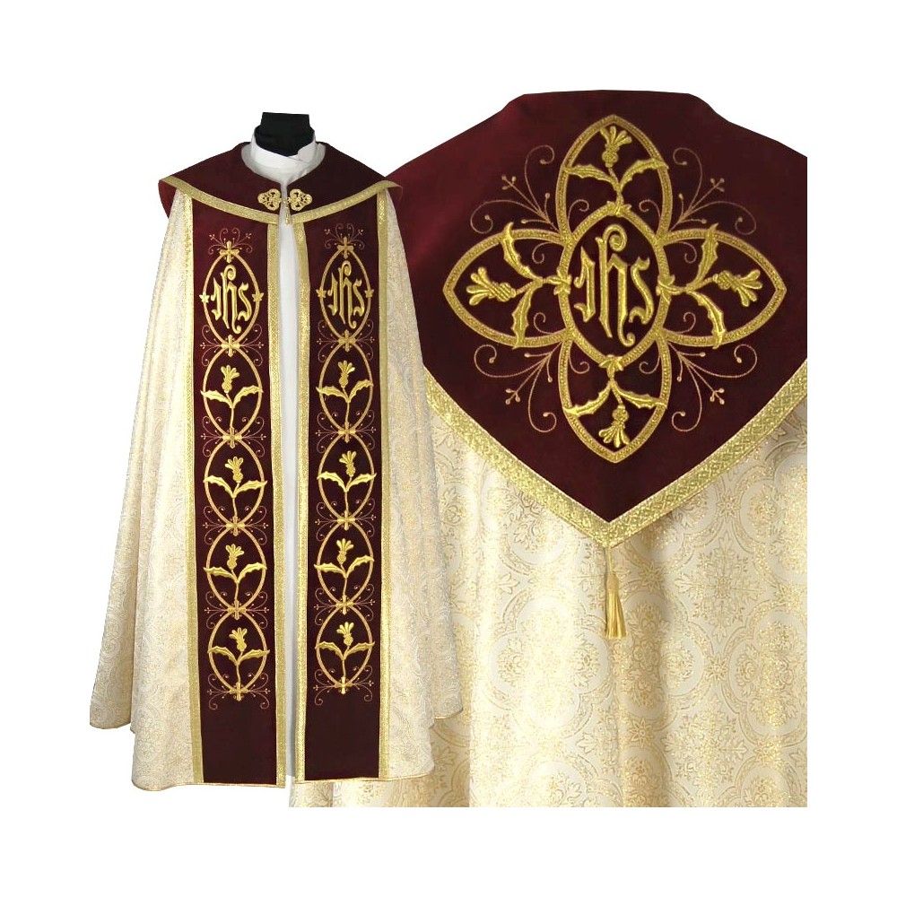 Kapa wzór gotycki - tkanina żakard (17)