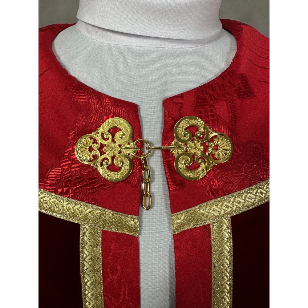 Kapa haftowana wzór gotycki - czerwona (85) - zdjęcie 4 - Kapa haftowana wzór gotycki - czerwona (85)