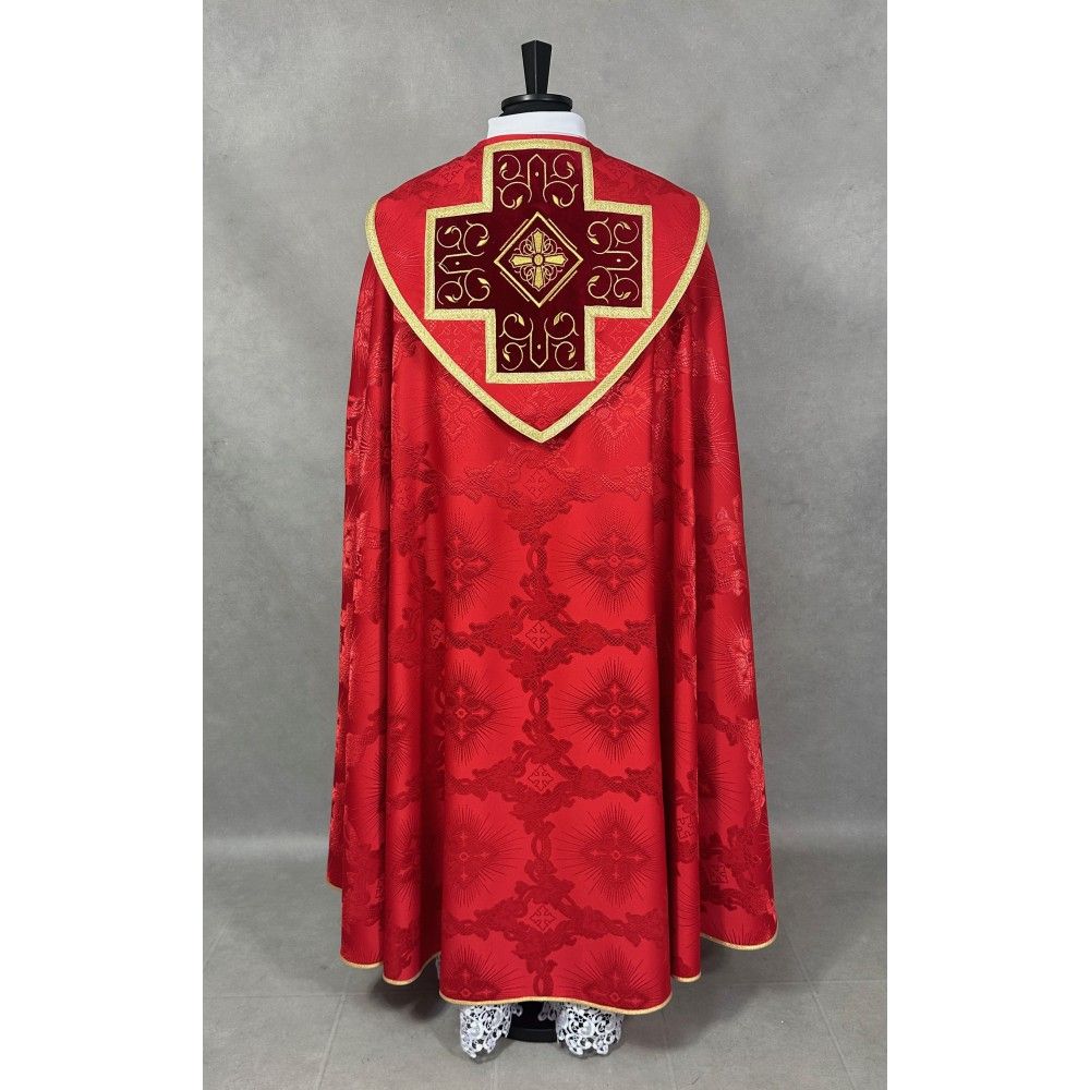 Kapa haftowana wzór gotycki - czerwona (85) - zdjęcie 3 - Kapa haftowana wzór gotycki - czerwona (85)