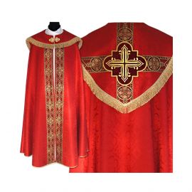 Kapa haftowana semi gotycka - kolory liturgiczne (86) - zdjęcie 6 - Kapa haftowana semi gotycka - biała (86)