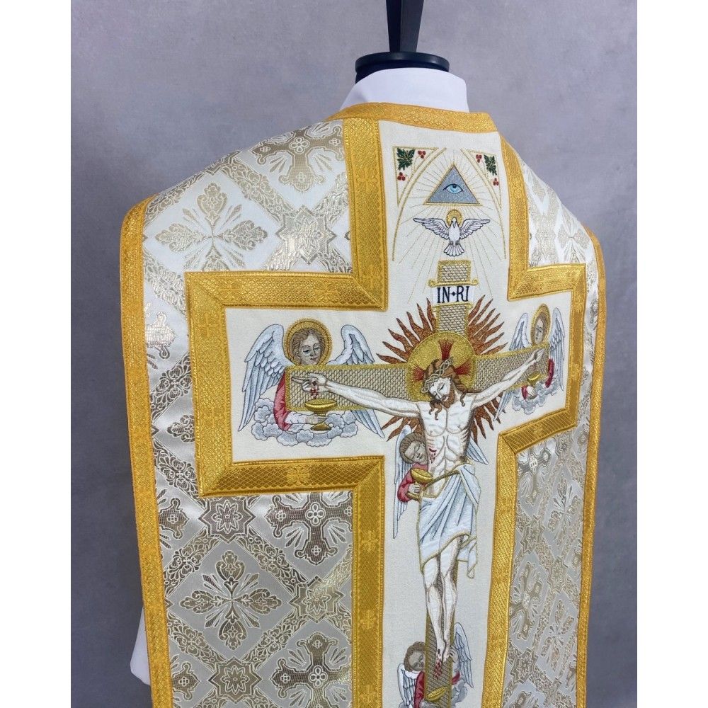 Ornat Rzymski z Manipularzem, Bursą i Welonem na kielich (14) - zdjęcie 4 - Ornat Rzymski z Manipularzem, Bursą i Welonem na kielich (14)