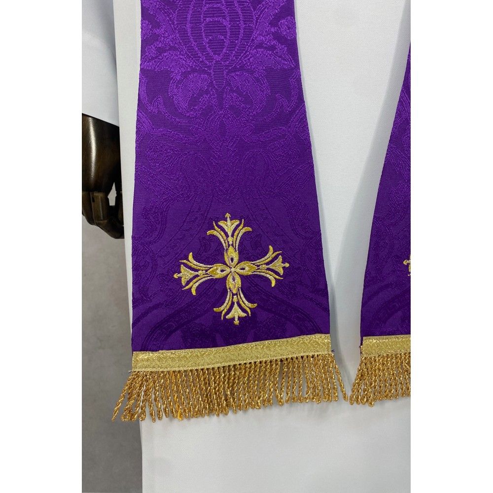 Stuła kapłańska rzymska, fioletowa (05) - zdjęcie 5 - Stuła kapłańska rzymska, fioletowa (05)