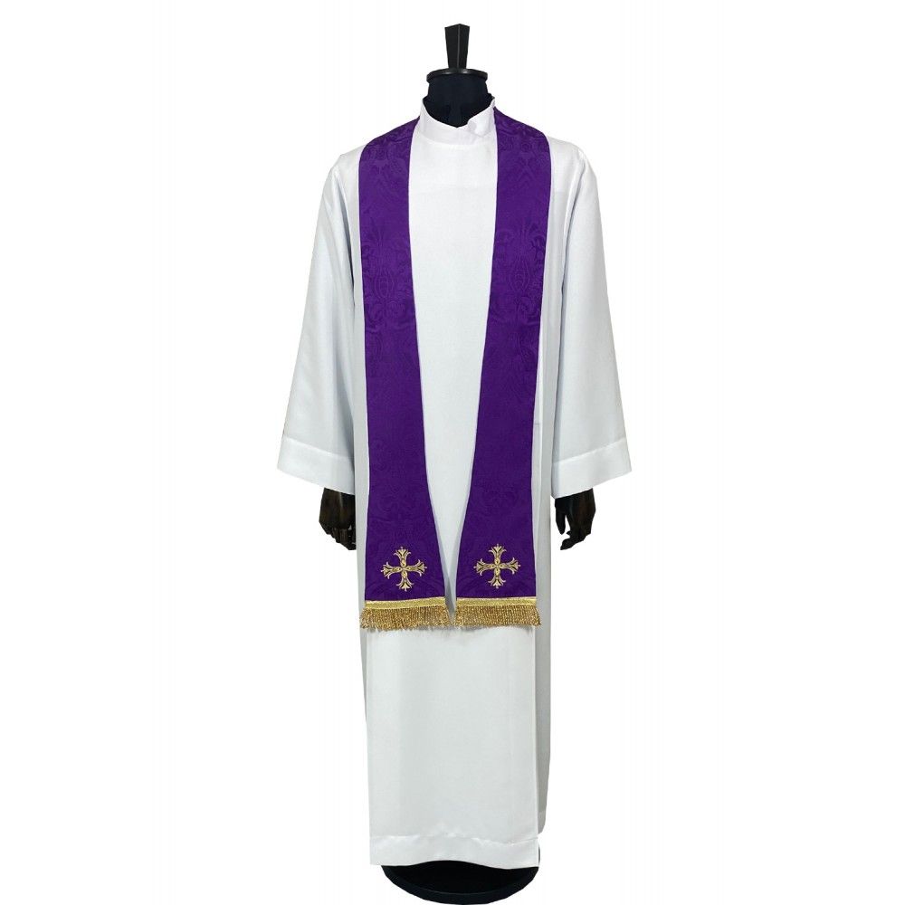 Stuła kapłańska rzymska, fioletowa (05) - zdjęcie 6 - Stuła kapłańska rzymska, fioletowa (05)