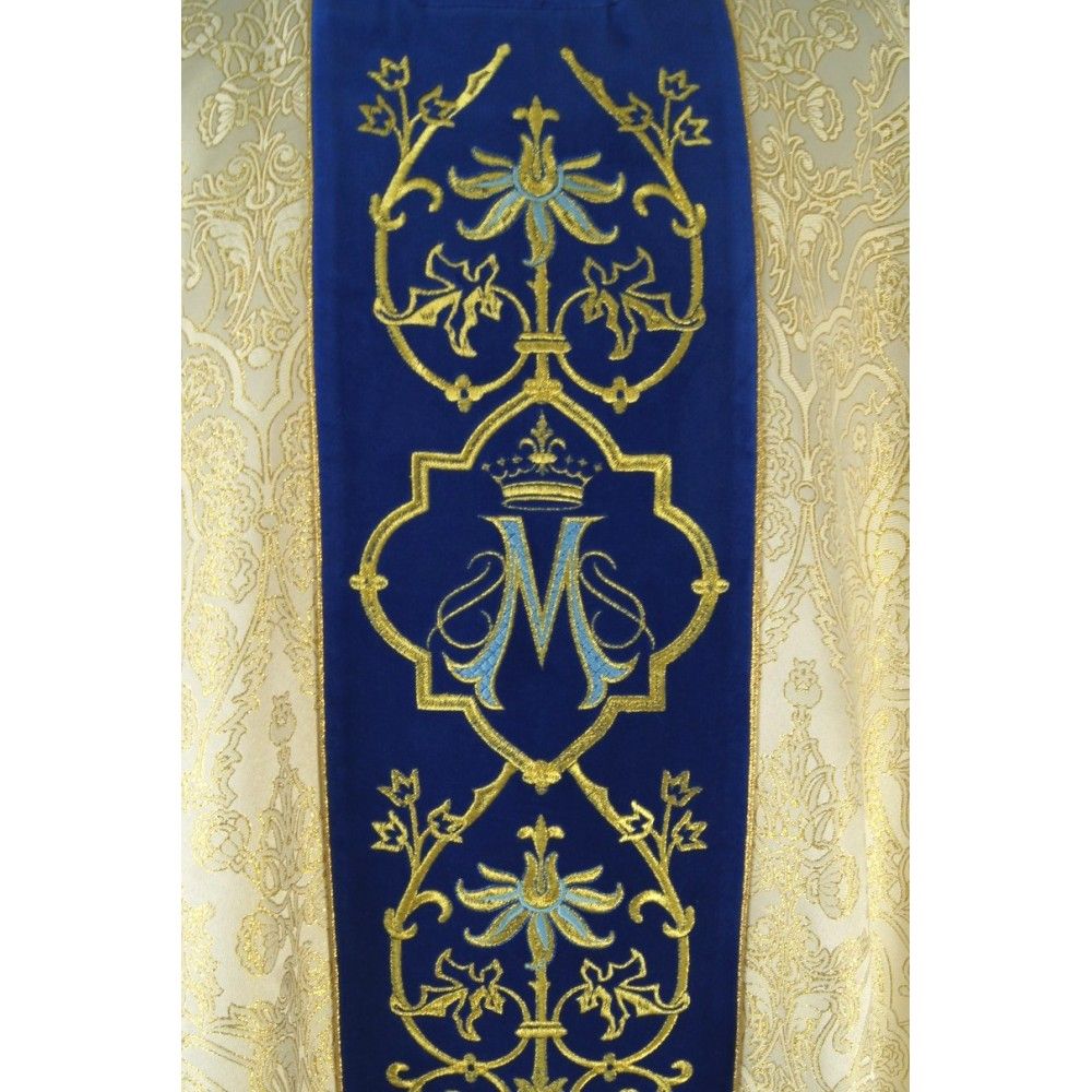 Ornat haftowany Maryjny złoty (32) - zdjęcie 2 - Ornat haftowany Maryjny złoty (32)