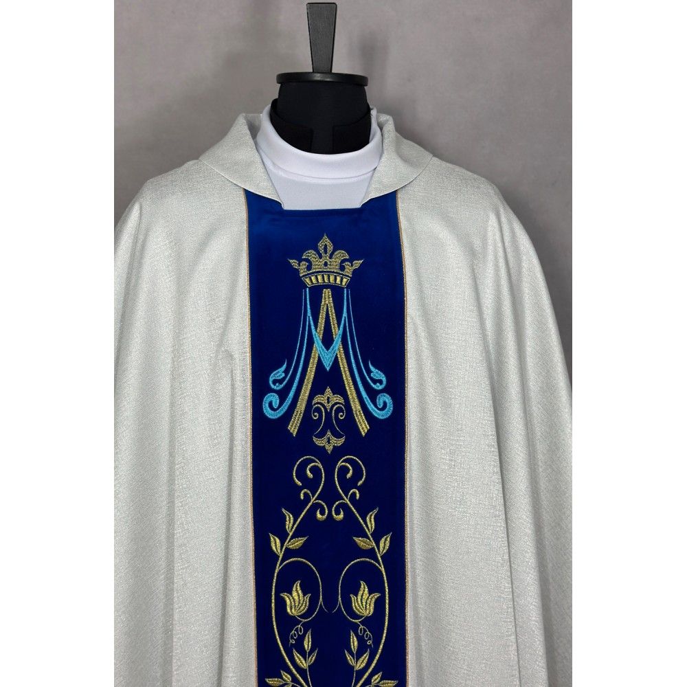 Ornat Maryjny - aksamitne  haftowane pasy (1) - zdjęcie 2 - Ornat Maryjny - aksamitne  haftowane pasy (1)