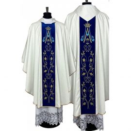 Ornat Maryjny - aksamitne  haftowane pasy (1)