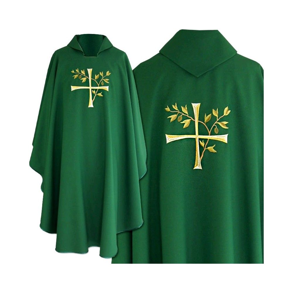 Ornat gotycki Krzyż, kłosy- kolory liturgiczne (2) - zdjęcie 4 - Ornat gotycki Krzyż, kłosy (2)