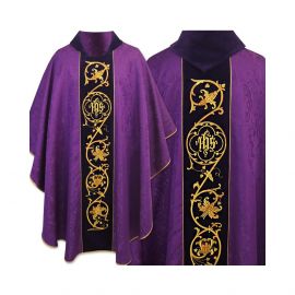 Ornat gotycki IHS - kolory liturgiczne (12) - Ornaty haftowane - Nowość
