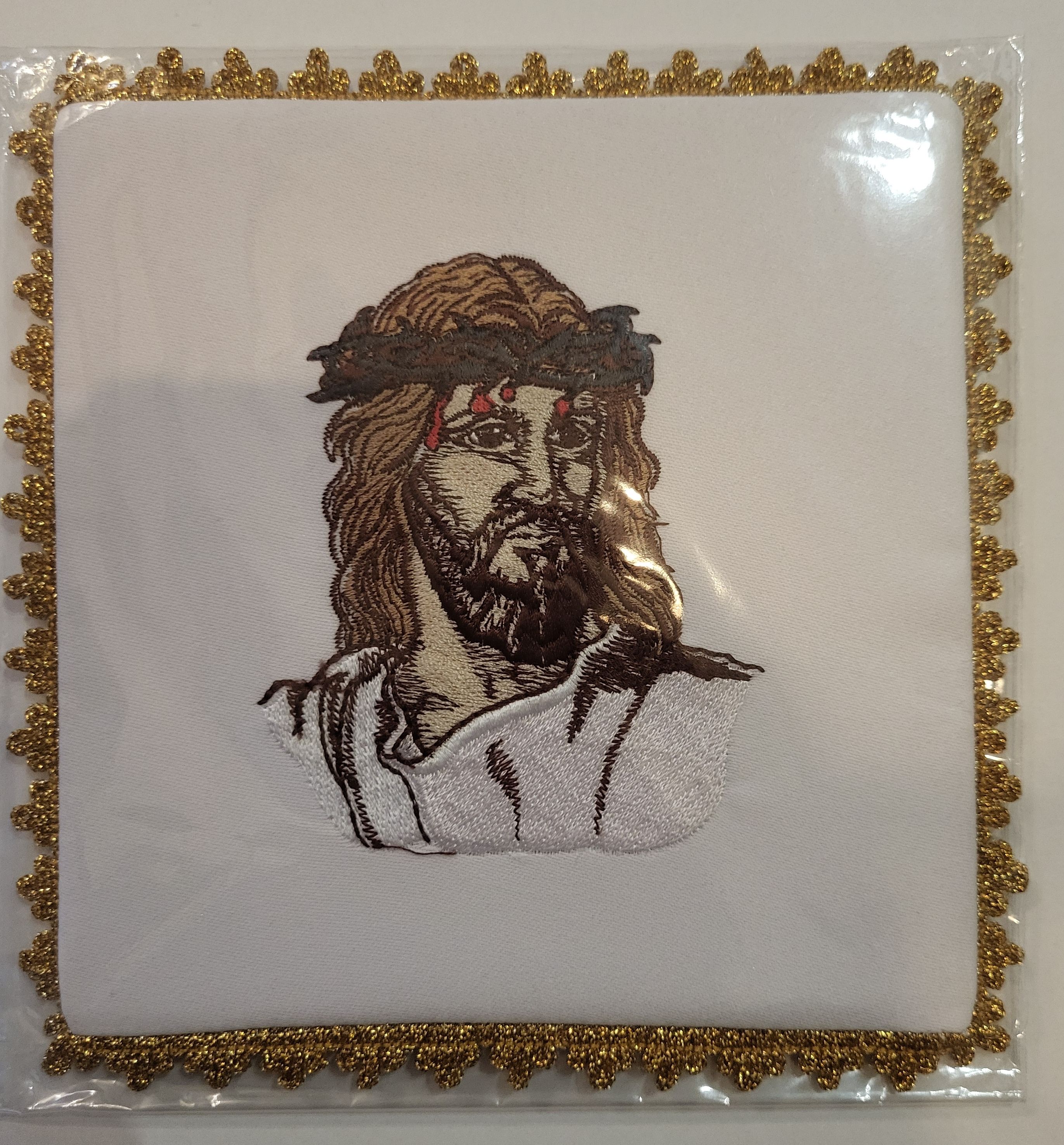 Palka haftowana - Chrystus w kornie cierniowej (1M)