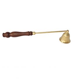 Gasidło do świec z drewnianą rączką 25 cm - złote - ŚWIECZNIKI / LICHTARZE - Nowość
