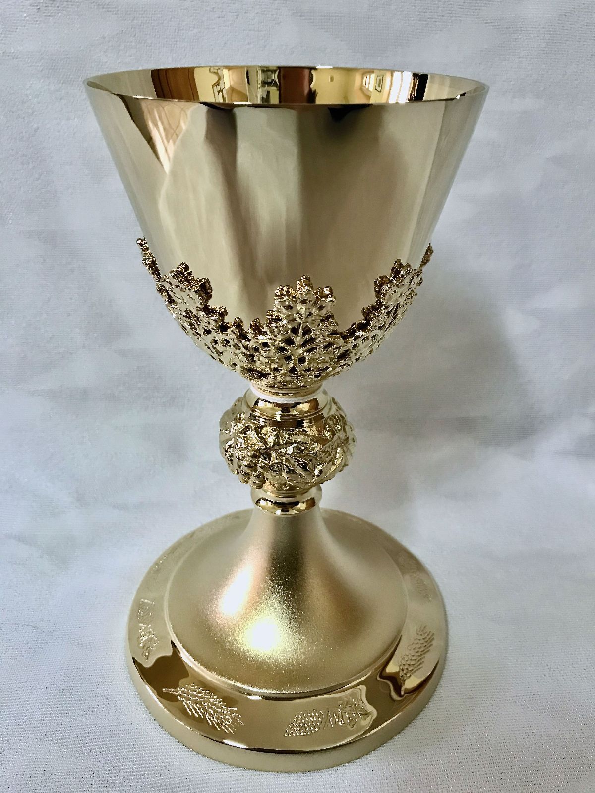 Kielich mszalny, winogrona, złocony - 20 cm (14D)