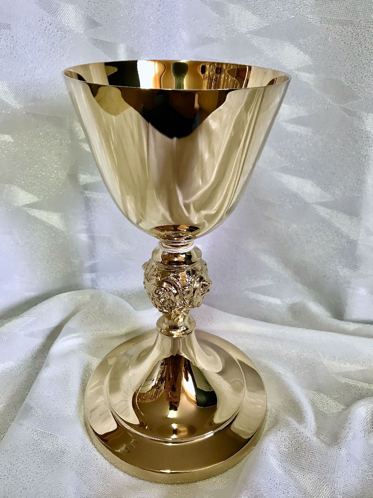 Kielich mszalny, Serce Pana Jezusa, złocony - 21 cm (23D)