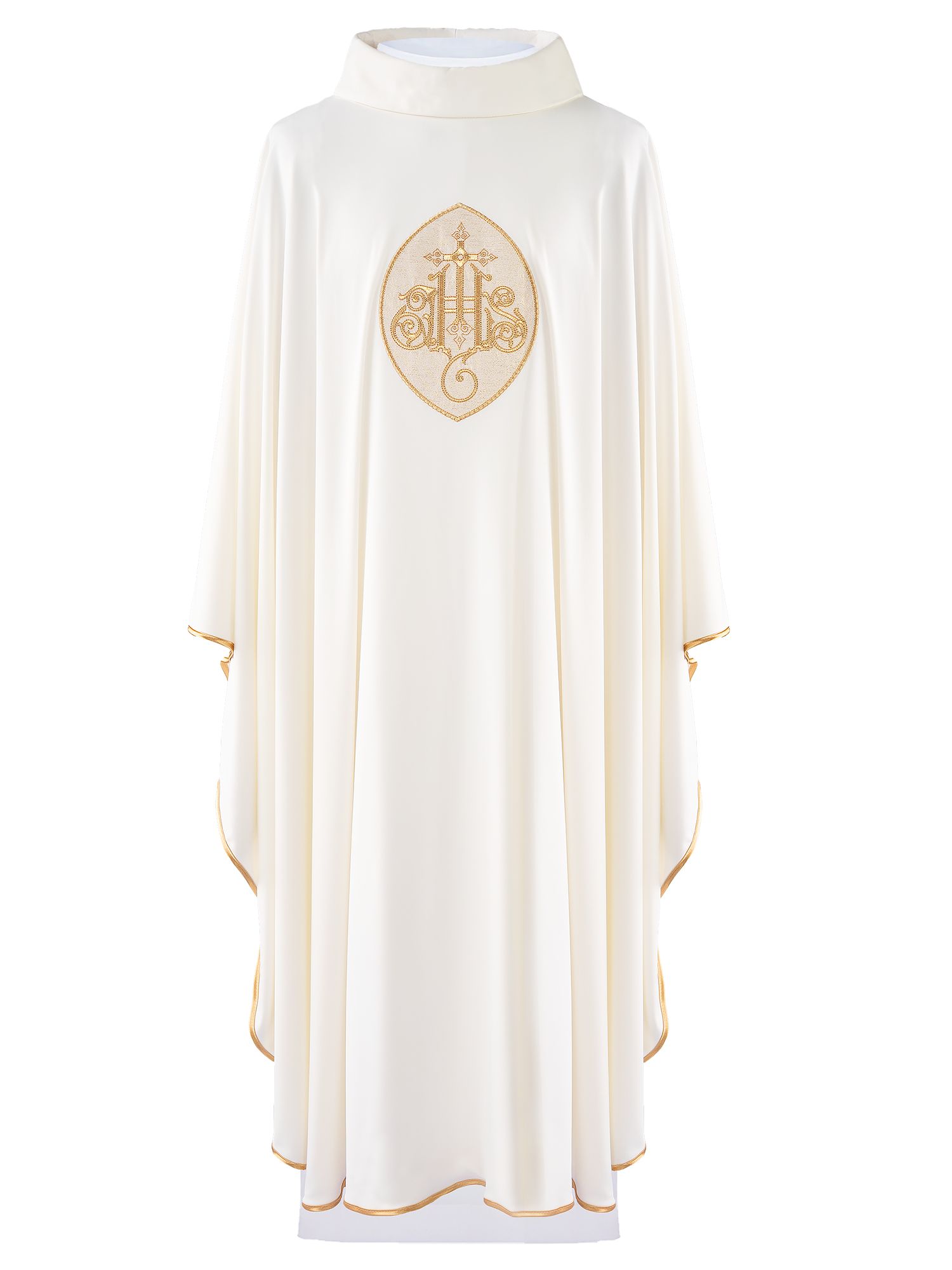 Ornat haftowany z symbolem IHS - ecru (H199)