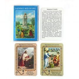 Tajemnice różańcowe - laminowane 7,5 x 10 cm - RÓŻAŃCE, KORONKI, TAJEMNICE RÓŻAŃCOWE