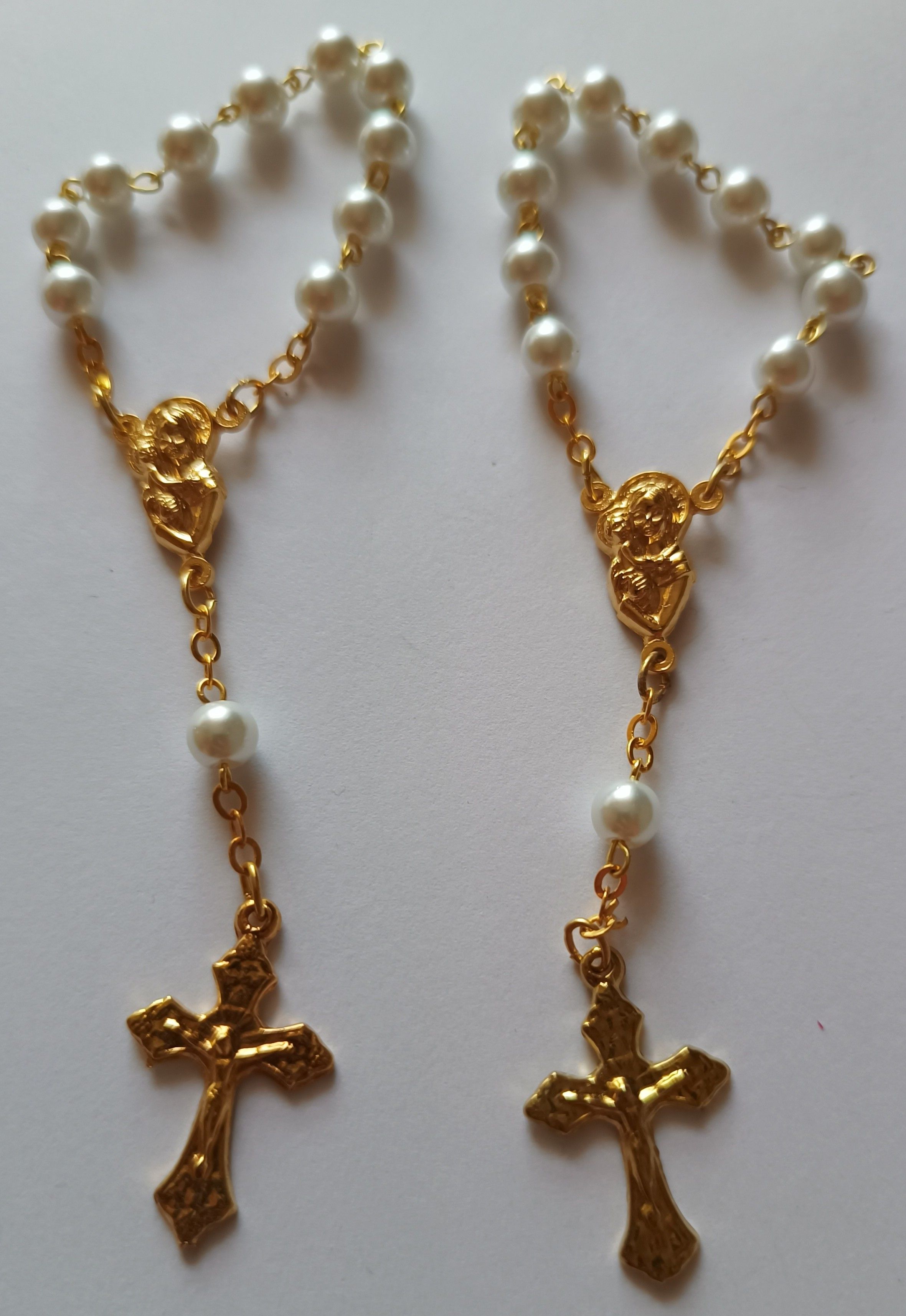Dziesiątka różańca - perełka, złoty