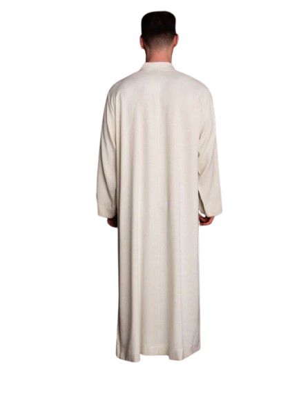 Alba kapłańska ecru, lniana, naturalny splot - LEN (H7) - zdjęcie 4 - Alba kapłańska ecru, lniana, naturalny splot - LEN (H7)