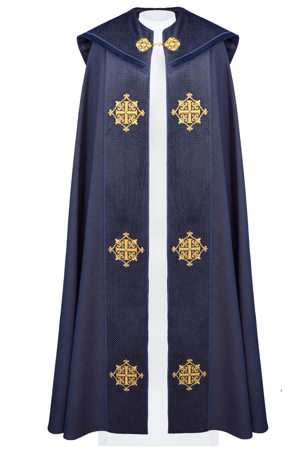 Kapa liturgiczna fioletowa, haftowana, aksamitny fioletowy pas (31H) - zdjęcie 4 - Kapa liturgiczna fioletowa, haftowana, aksamitny fioletowy pas (31H)