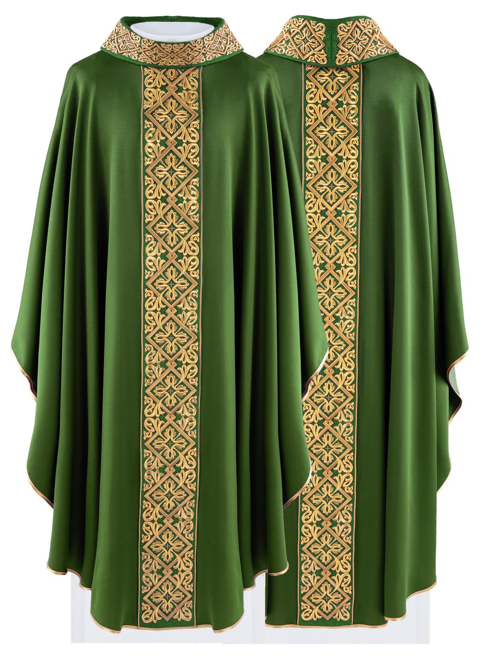 Ornat haftowany zielony, krzyże (H203)