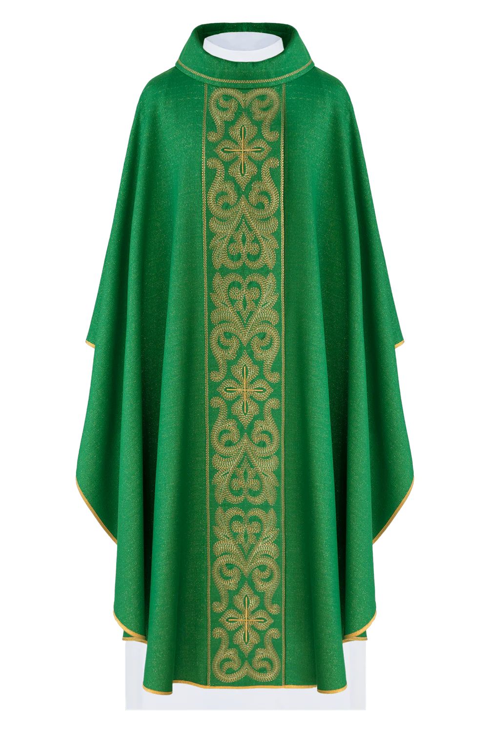 Ornat haftowany zielony, krzyże (H206)