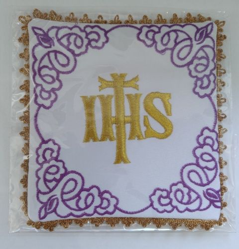 Palka haftowana złoty napis IHS (4M)