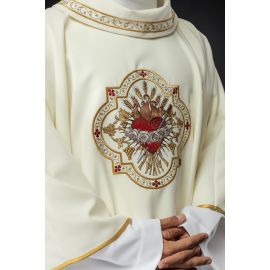 Ornat haftowany- symbol Serca Maryi (126H) - zdjęcie 3 - Ornat haftowany- symbol Serca Maryi (126H)