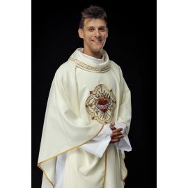 Ornat haftowany- symbol Serca Maryi (126H) - Ornaty Maryjne