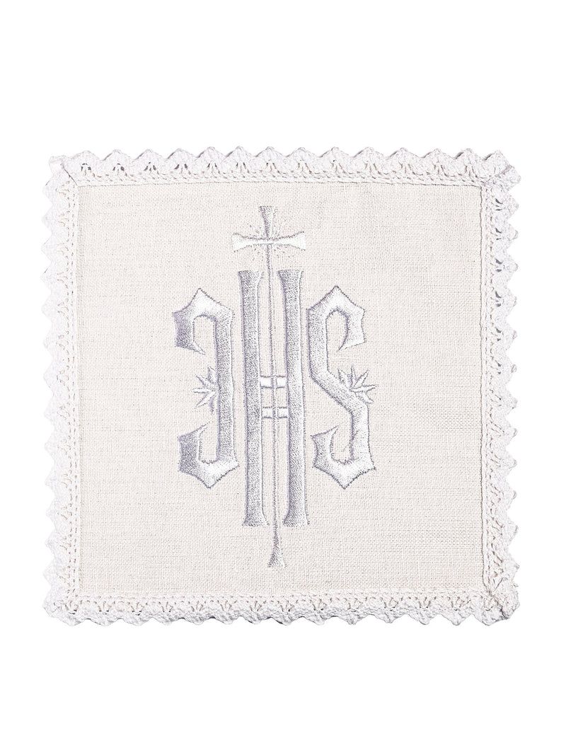 Bielizna kielichowa, lniana, haft IHS (98H) - zdjęcie 2 - Bielizna kielichowa, lniana, haft IHS (98H)