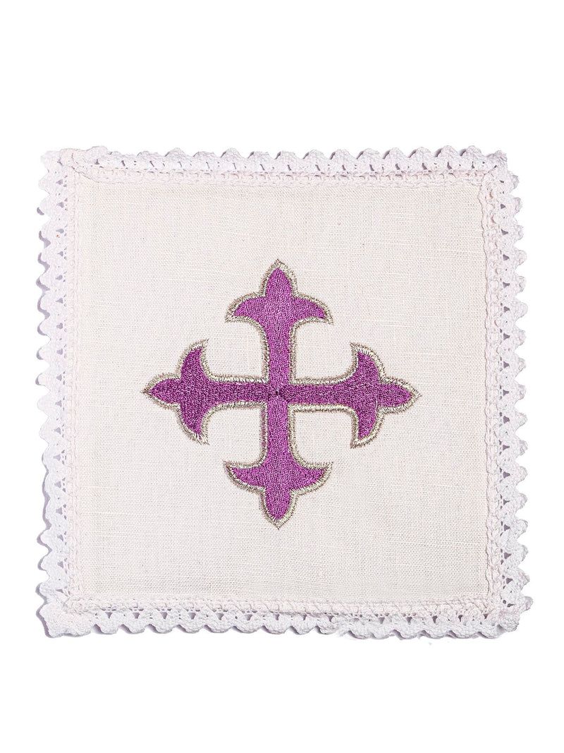 Bielizna kielichowa, lniana, haft krzyża (101H) - zdjęcie 2 - Bielizna kielichowa, lniana, haft krzyża (101H)