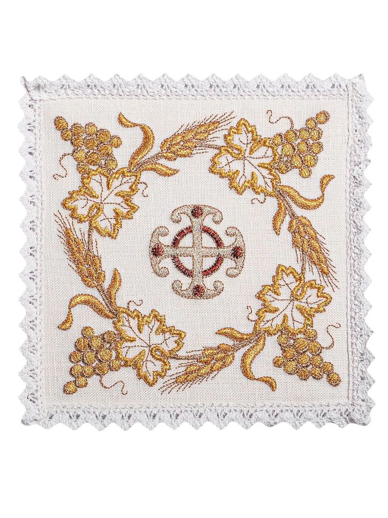 Bielizna kielichowa, lniana, haft złoty (109H) - zdjęcie 2 - Bielizna kielichowa, lniana, haft złoty (109H)