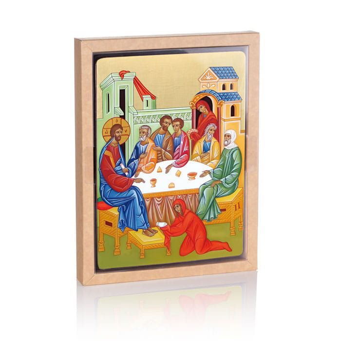 Ikona religijna Namaszczenie Jezusa w Betanii - zdjęcie 2 - Ikona religijna Namaszczenie Jezusa w Betanii