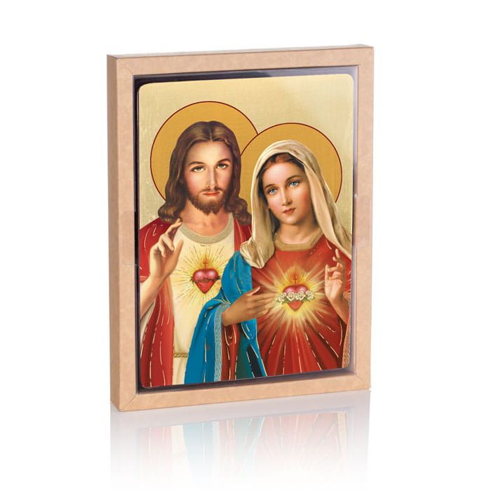 Ikona religijna Serce Maryi i Serce Jezusa - zdjęcie 2 - Ikona religijna Serce Maryi i Serce Jezusa