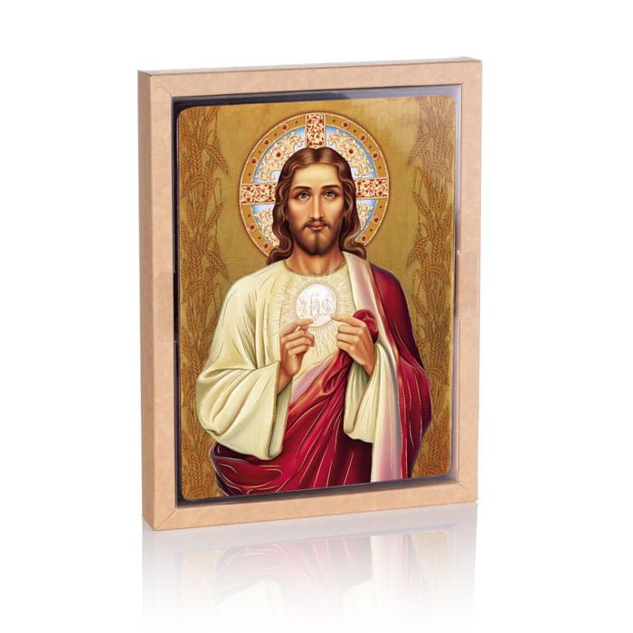 Ikona religijna Jezus Chrystus z Hostią (2) - zdjęcie 2 - Ikona religijna Jezus Chrystus z Hostią (2)