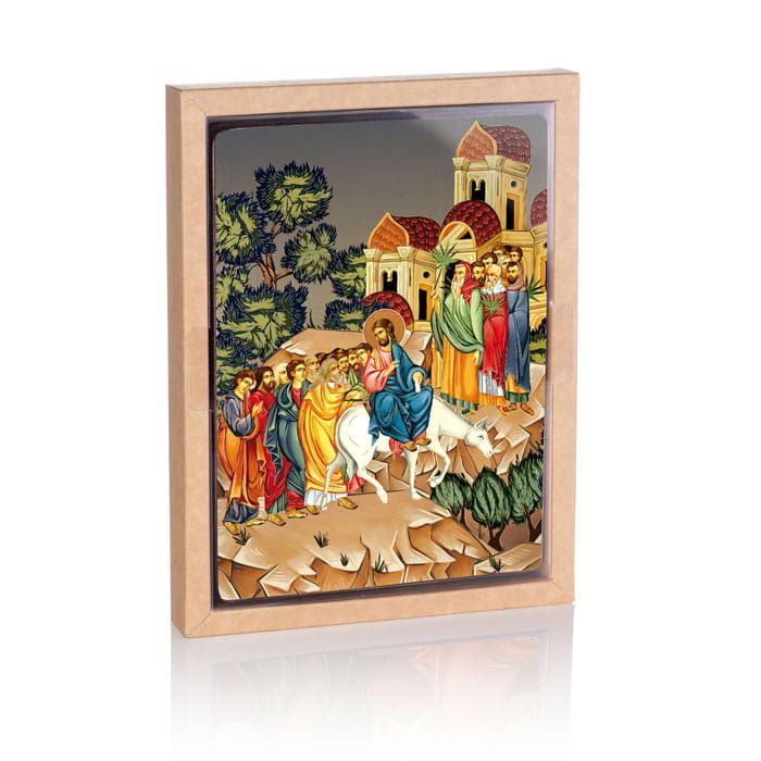 Ikona religijna Niedziela palmowa, Wjazd Jezusa do Jerozolimy - zdjęcie 2 - Ikona religijna Niedziela palmowa, Wjazd Jezusa do Jerozolimy