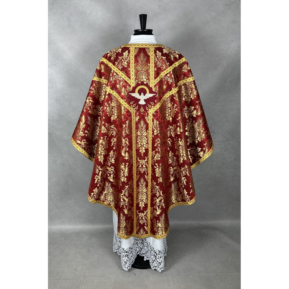 Ornat semi gotycki DUCH ŚWIĘTY + stuła, bursa, manipularz, welon na kielich (10K) - zdjęcie 4 - Ornat semi gotycki DUCH ŚWIĘTY + stuła, bursa, manipularz, welon na kielich (10K)