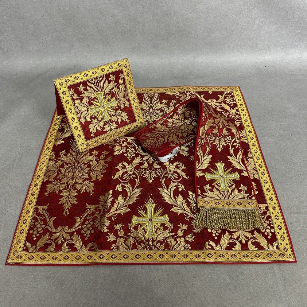 Ornat semi gotycki DUCH ŚWIĘTY + stuła, bursa, manipularz, welon na kielich (10K) - zdjęcie 2 - Ornat semi gotycki DUCH ŚWIĘTY + stuła, bursa, manipularz, welon na kielich (10K)