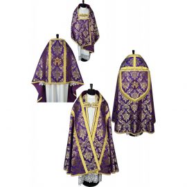 Zestaw kapa rzymska + welon liturgiczny (14K)