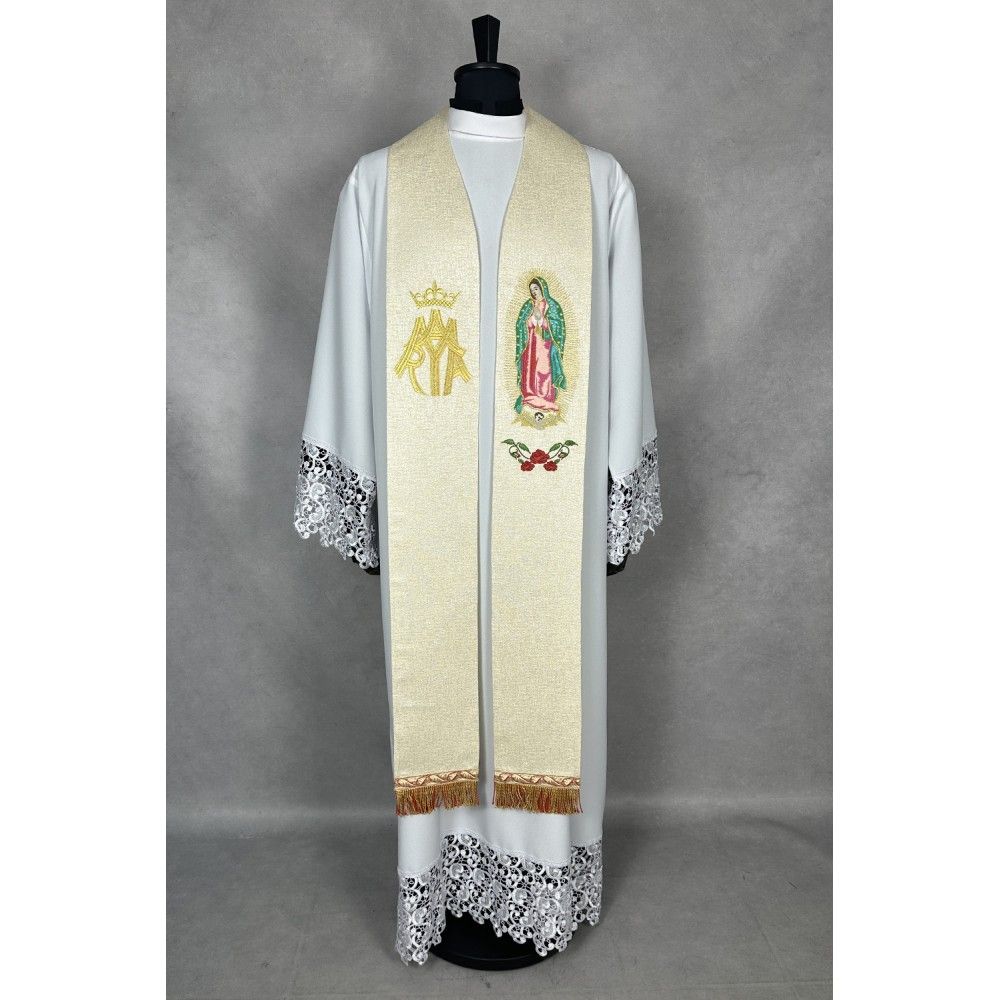 Stuła haftowana Matka Boska z Guadalupe (17K) - zdjęcie 3 - Stuła haftowana Matka Boska z Guadalupe (17K)