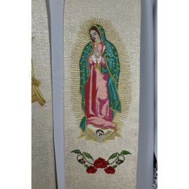 Stuła haftowana Matka Boska z Guadalupe (17K) - zdjęcie 2 - Stuła haftowana Matka Boska z Guadalupe (17K)