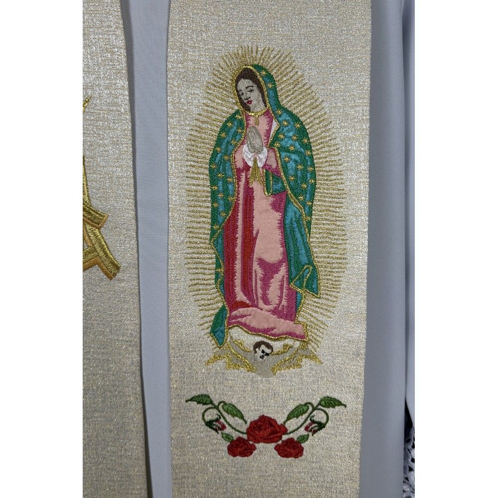 Stuła haftowana Matka Boska z Guadalupe (17K) - zdjęcie 2 - Stuła haftowana Matka Boska z Guadalupe (17K)