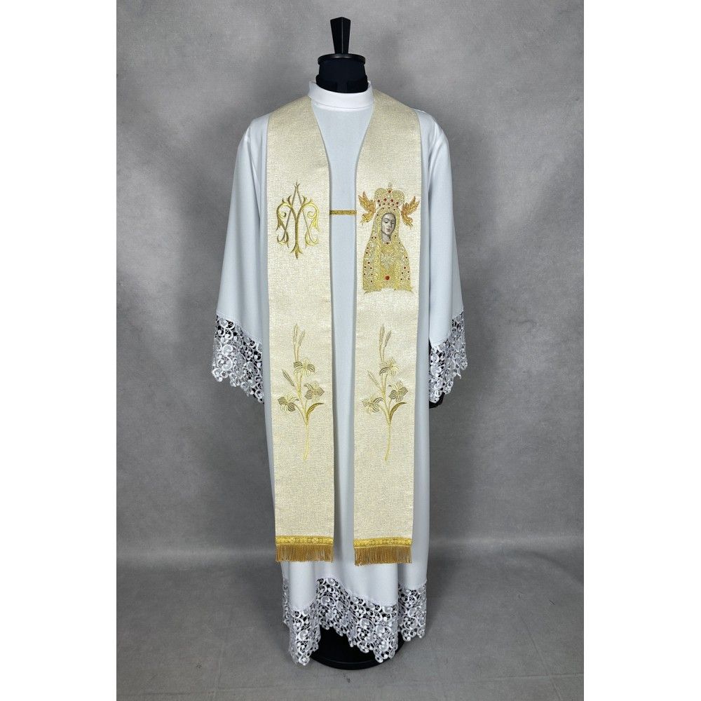 Stuła haftowana Matka Boska Licheńska (18K) - zdjęcie 2 - Stuła haftowana Matka Boska Licheńska (18K)