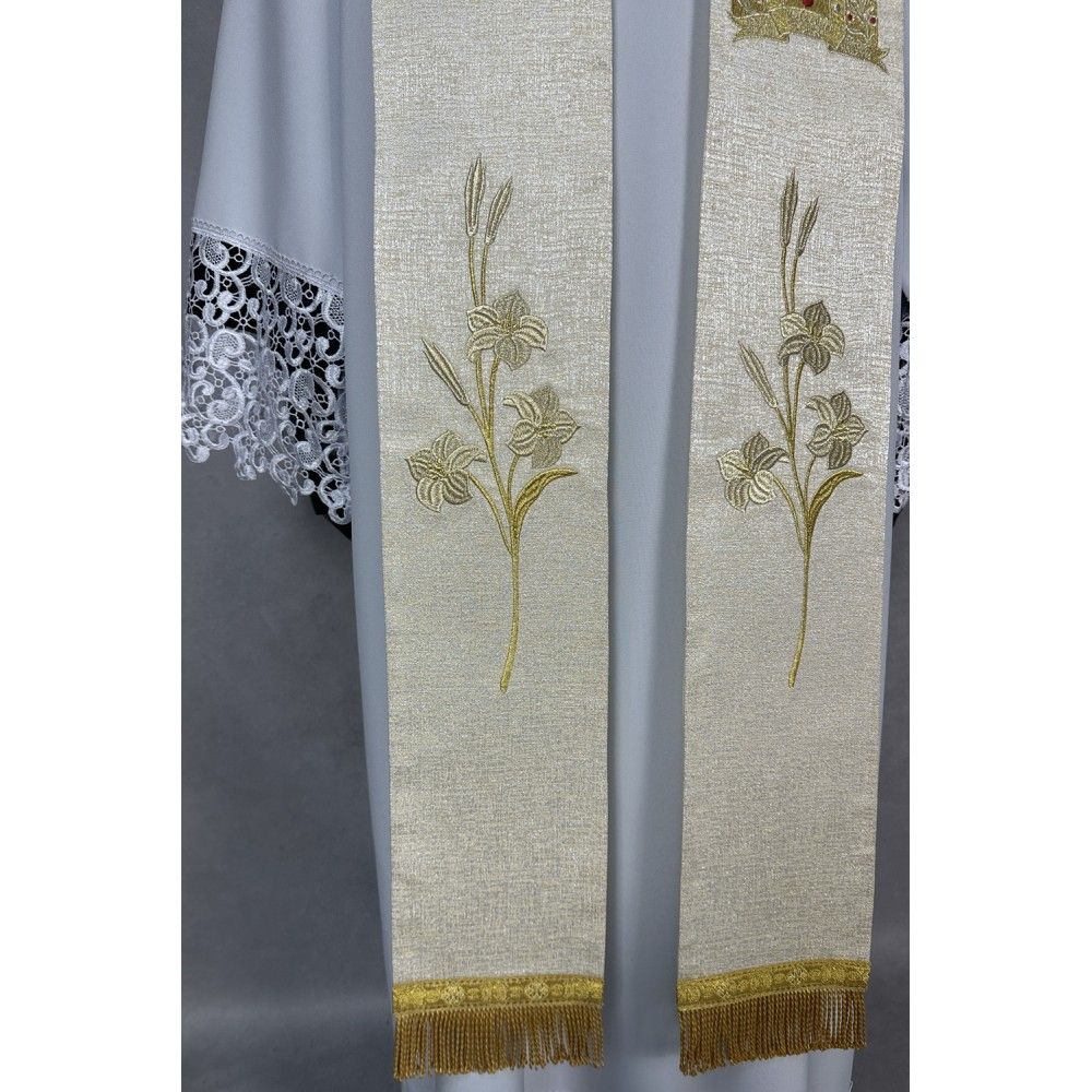 Stuła haftowana Matka Boska Licheńska (18K) - zdjęcie 4 - Stuła haftowana Matka Boska Licheńska (18K)