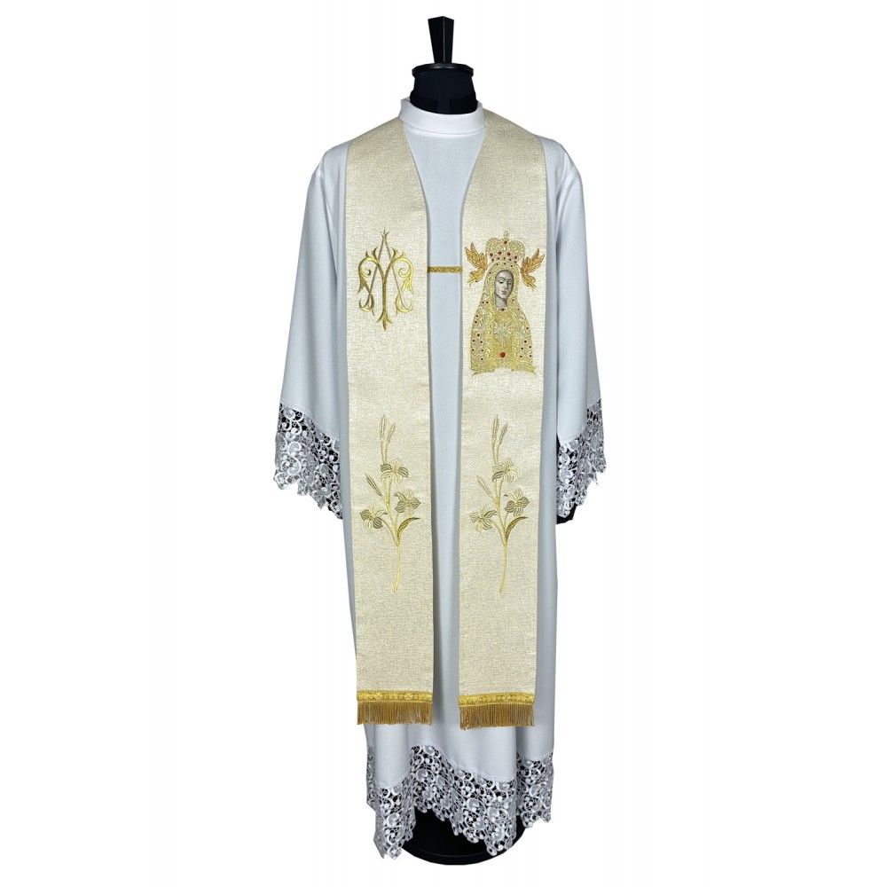 Stuła haftowana Matka Boska Licheńska (18K)