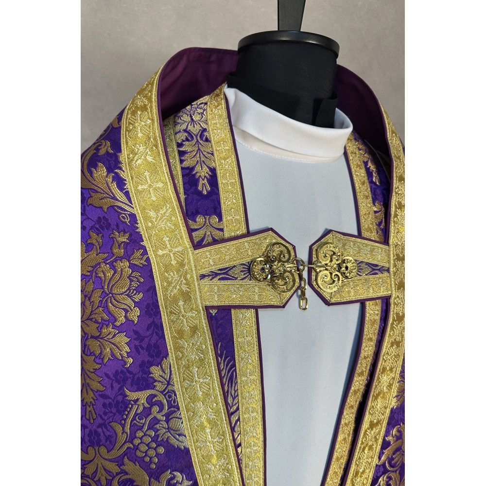 Kapa rzymska fioletowa ze stułą (21K) - zdjęcie 5 - Kapa rzymska fioletowa ze stułą (21K)