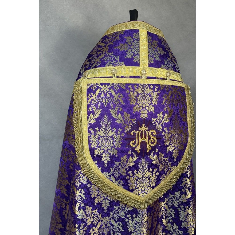 Kapa rzymska fioletowa ze stułą (21K) - zdjęcie 4 - Kapa rzymska fioletowa ze stułą (21K)