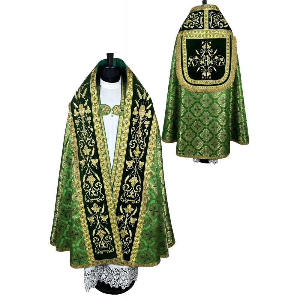 Kapa rzymska zielona ze stułą (26K)